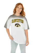 IOWA HAWKEYES INTERCEPTION COLOR WAVE CREW NECK T-SHIRT