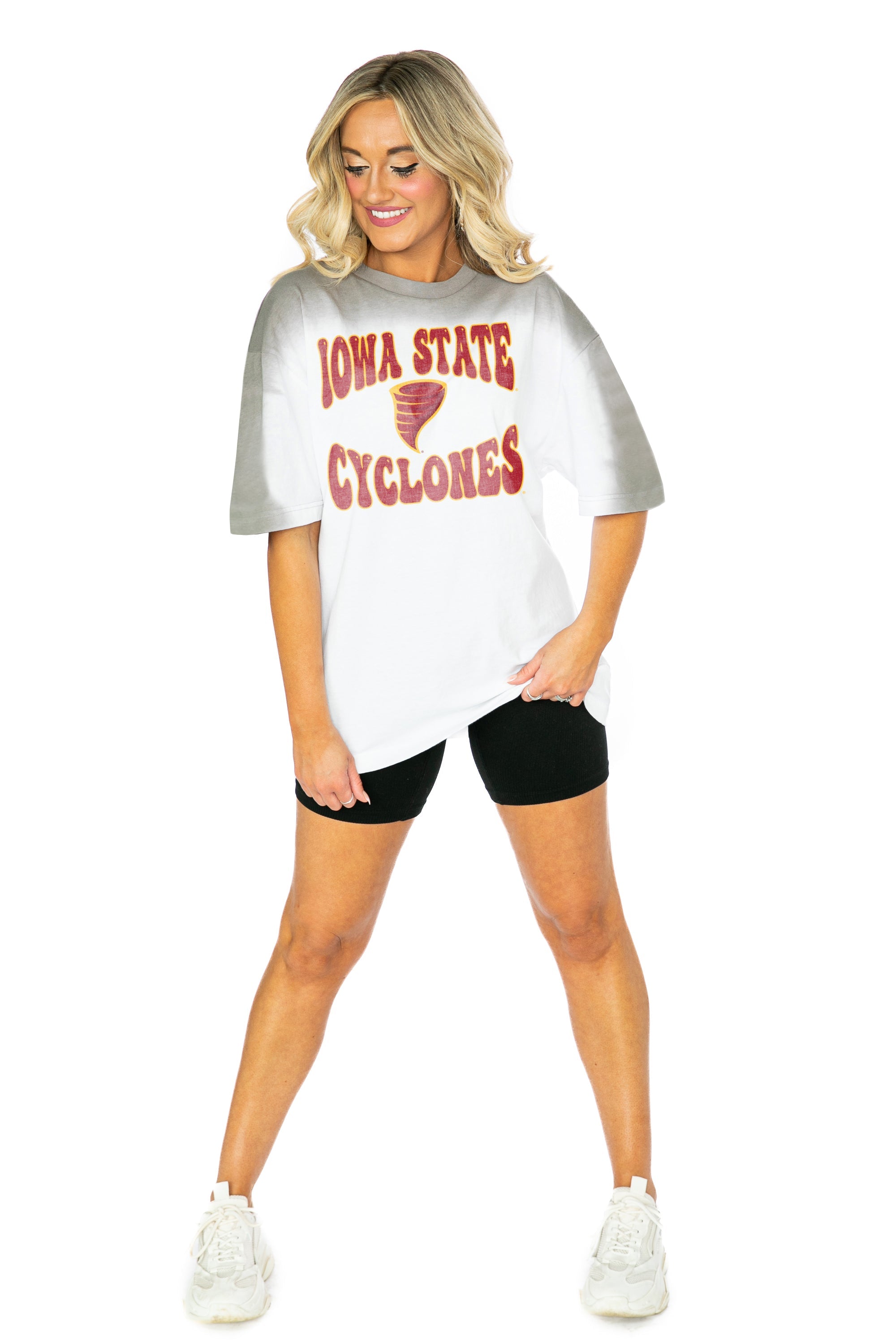 IOWA STATE CYCLONES CAMPUS GLORY COLOR WAVE CREW NECK T-SHIRT