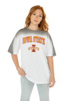 IOWA STATE CYCLONES INTERCEPTION COLOR WAVE CREW NECK T-SHIRT