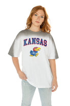 KANSAS JAYHAWKS INTERCEPTION COLOR WAVE CREW NECK T-SHIRT