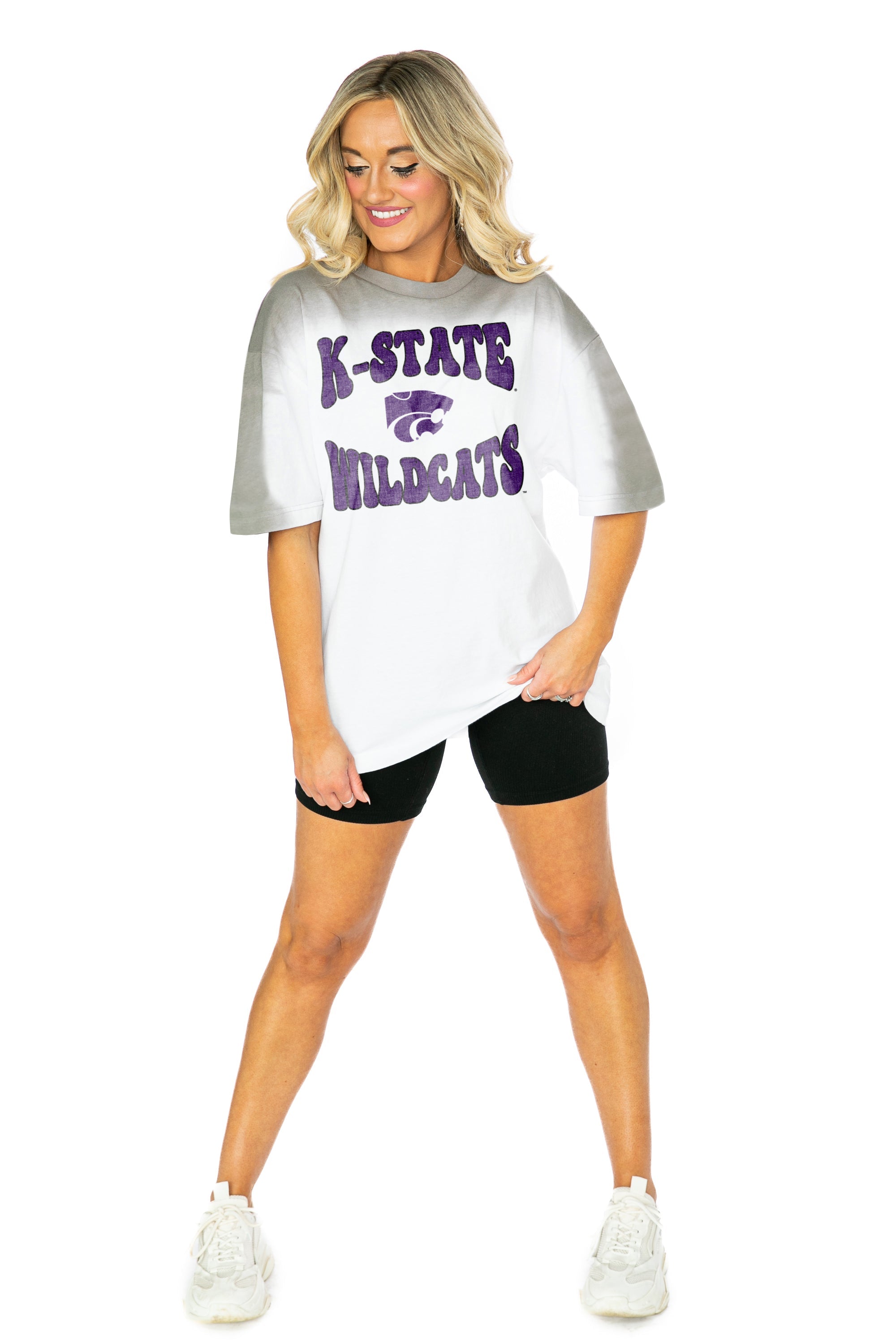 KANSAS STATE WILDCATS CAMPUS GLORY COLOR WAVE CREW NECK T-SHIRT