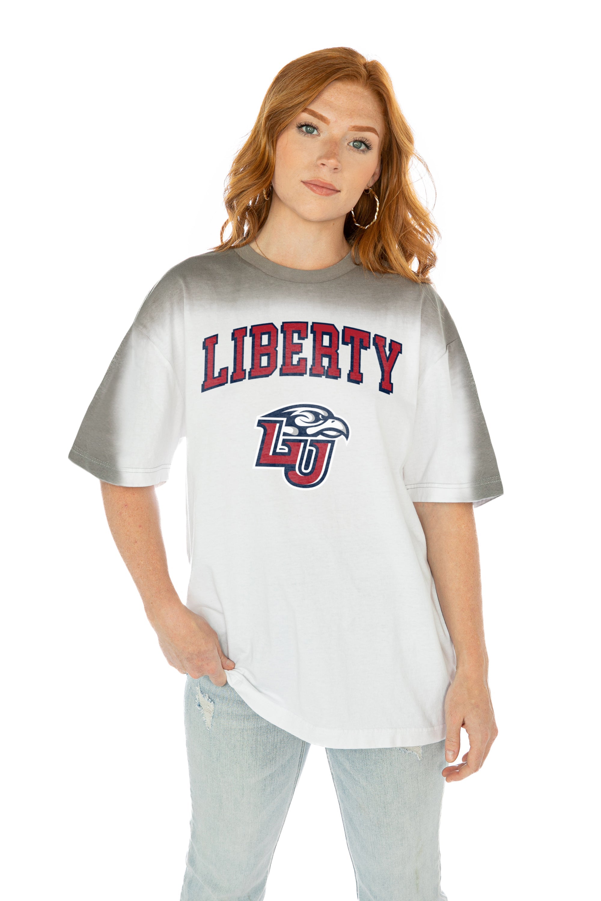 LIBERTY FLAMES INTERCEPTION COLOR WAVE CREW NECK T-SHIRT