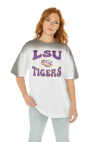 LSU TIGERS CAMPUS GLORY COLOR WAVE CREW NECK T-SHIRT