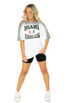 MIAMI HURRICANES CAMPUS GLORY COLOR WAVE CREW NECK T-SHIRT