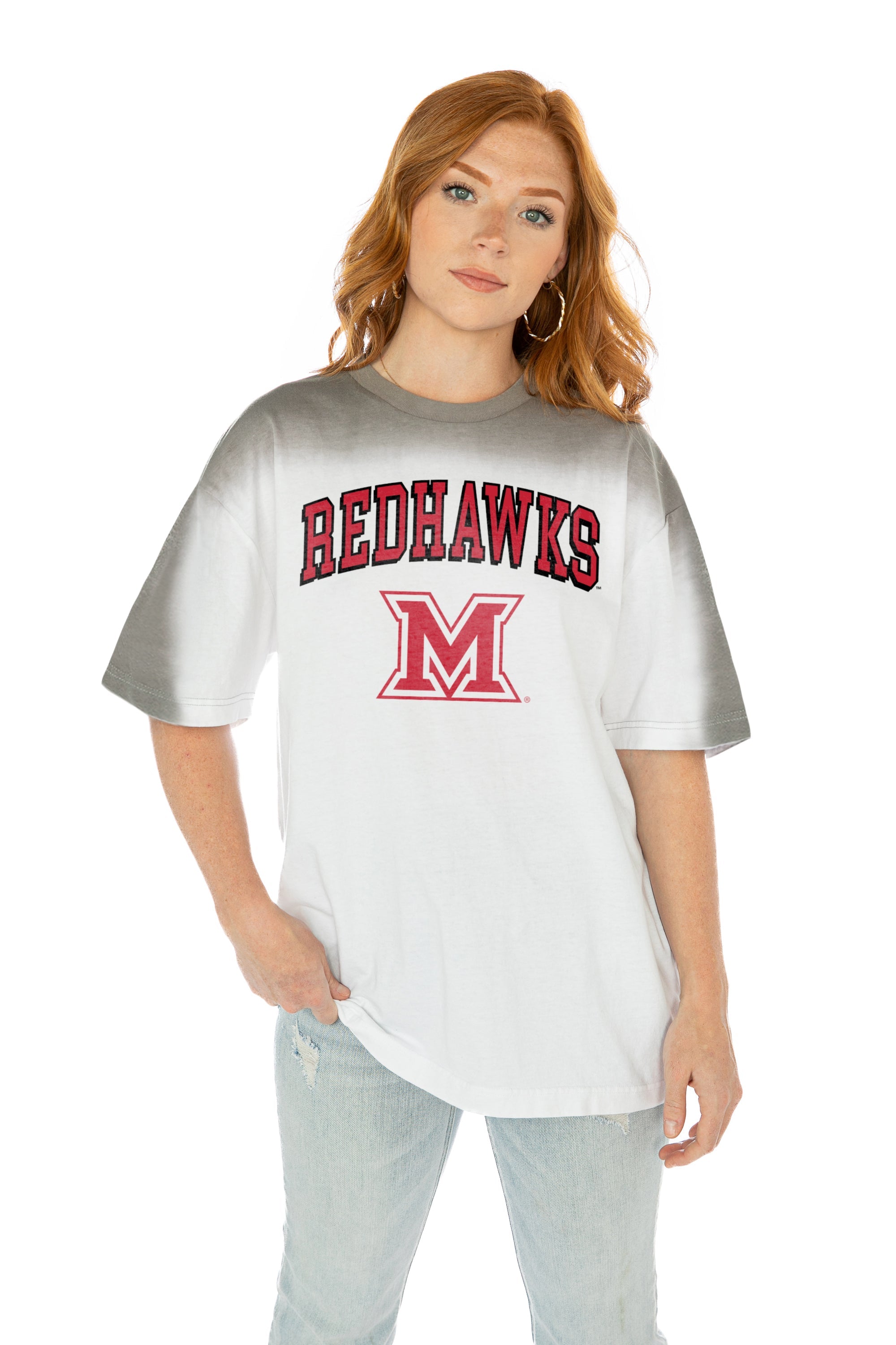 MIAMI OF OHIO REDHAWKS INTERCEPTION COLOR WAVE CREW NECK T-SHIRT