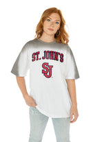 ST. JOHN'S RED STORM INTERCEPTION COLOR WAVE CREW NECK T-SHIRT