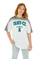 TEXAS A&M-CORPUS CHRISTI ISLANDERS INTERCEPTION COLOR WAVE CREW NECK T-SHIRT