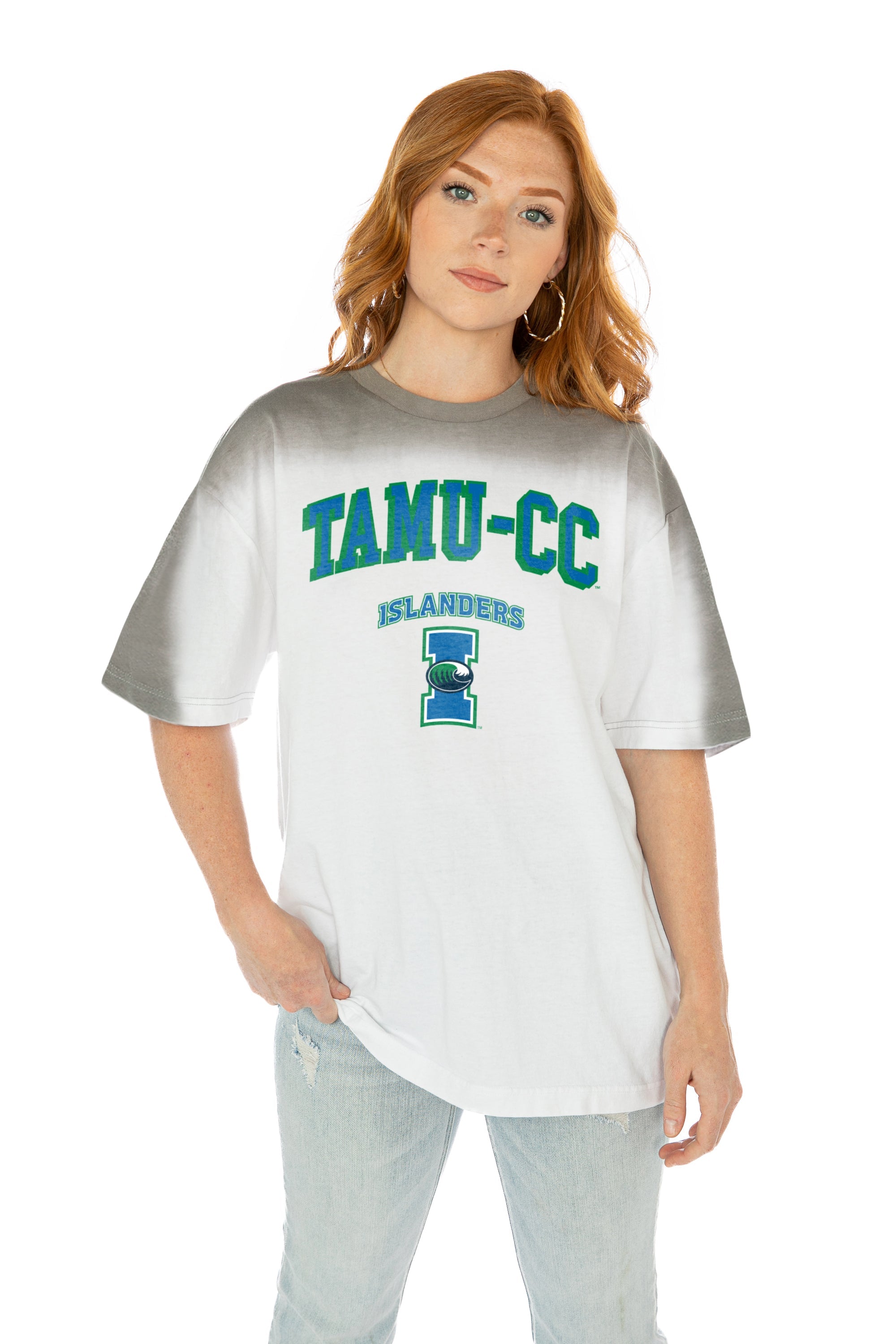 TEXAS A&M-CORPUS CHRISTI ISLANDERS INTERCEPTION COLOR WAVE CREW NECK T-SHIRT