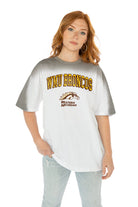 WESTERN MICHIGAN BRONCOS INTERCEPTION COLOR WAVE CREW NECK T-SHIRT