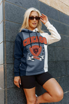 CHICAGO BEARS TAKE THE FIELD TRI-COLOR BLOCK HOODED FLEECE PULLOVER