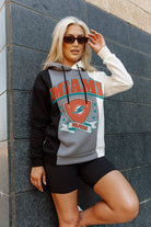 MIAMI DOLPHINS TAKE THE FIELD TRI-COLOR BLOCK HOODED FLEECE PULLOVER