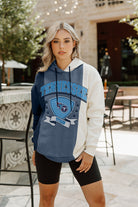 TENNESSEE TITANS TAKE THE FIELD TRI-COLOR BLOCK HOODED FLEECE PULLOVER