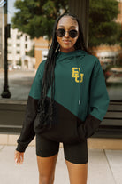 BAYLOR BEARS MATCHMAKER ADULT DIAGONAL BLOCK HOODED FLEECE PULLOVER