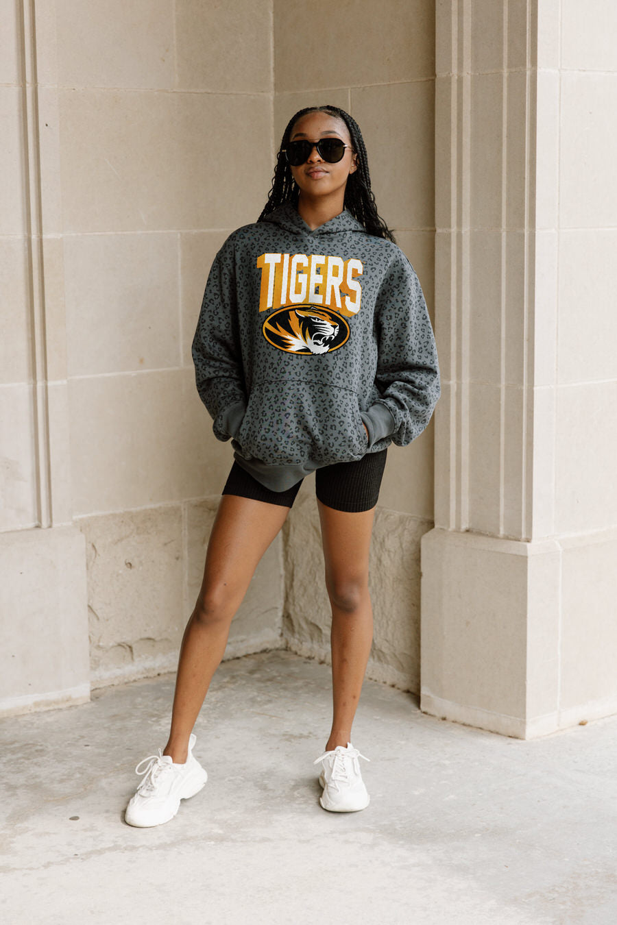 MISSOURI TIGERS RUNNING WILD ADULT CLASSIC HOODED PULLOVER