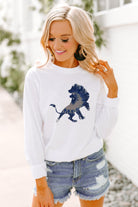 The Lions "Tied And True" Luxe Boyfriend Crew - Shop The Soho