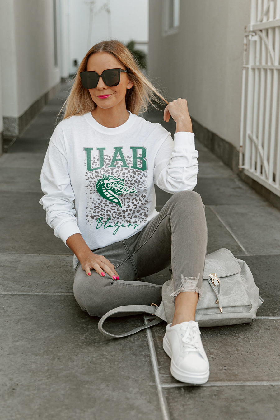 ALABAMA AT BIRMINGHAM BLAZERS WILD GAME BOYFRIEND FIT LONG SLEEVE TEE