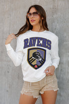 BALTIMORE RAVENS PUSHING THE LIMIT BOYFRIEND FIT LONG SLEEVE TEE