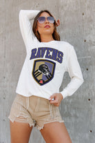 BALTIMORE RAVENS PUSHING THE LIMIT BOYFRIEND FIT LONG SLEEVE TEE