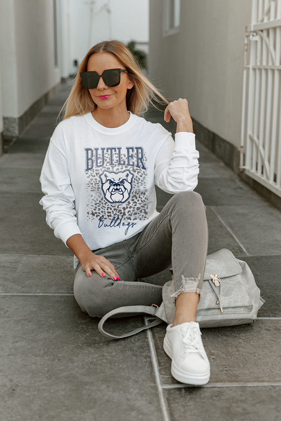 BUTLER BULLDOGS WILD GAME BOYFRIEND FIT LONG SLEEVE TEE