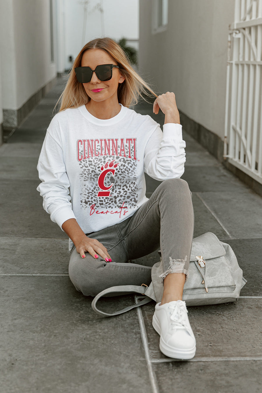 CINCINNATI BEARCATS WILD GAME BOYFRIEND FIT LONG SLEEVE TEE