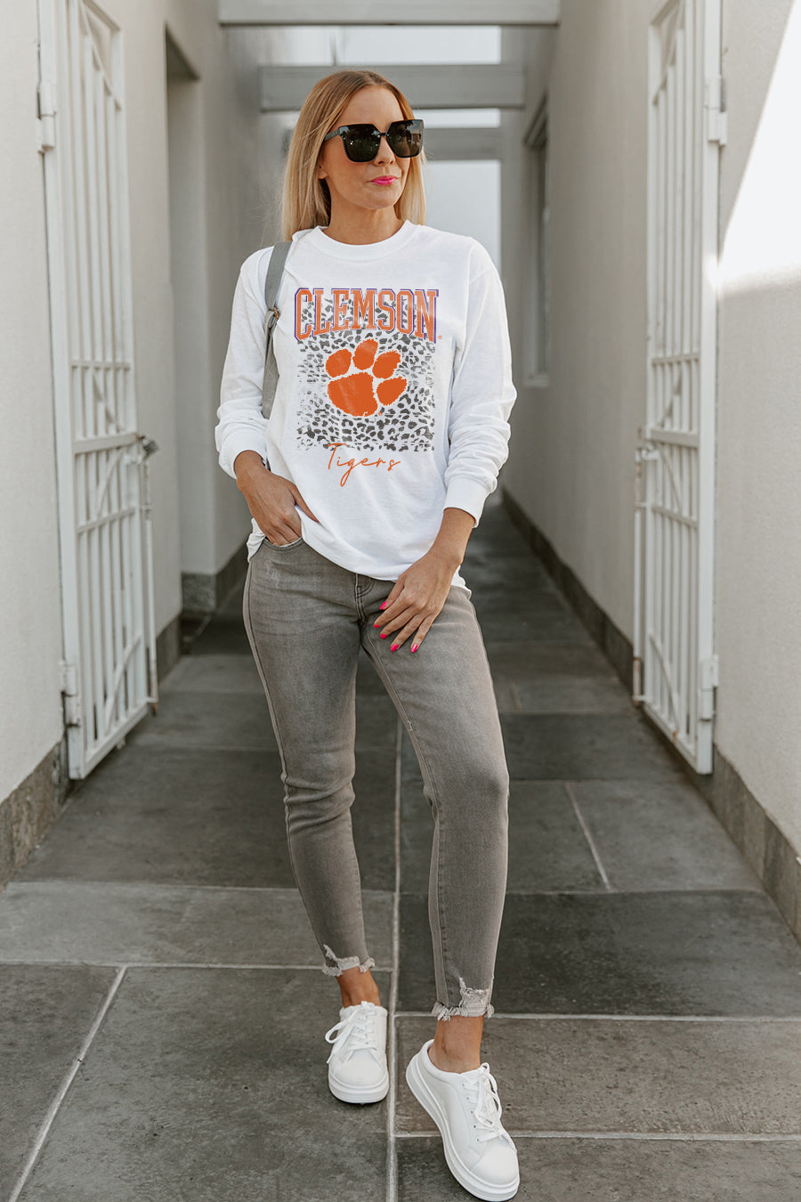 CLEMSON TIGERS WILD GAME BOYFRIEND FIT LONG SLEEVE TEE