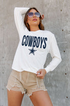 DALLAS COWBOYS ALWAYS READY BOYFRIEND FIT LONG SLEEVE TEE