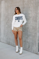 DALLAS COWBOYS ALWAYS READY BOYFRIEND FIT LONG SLEEVE TEE