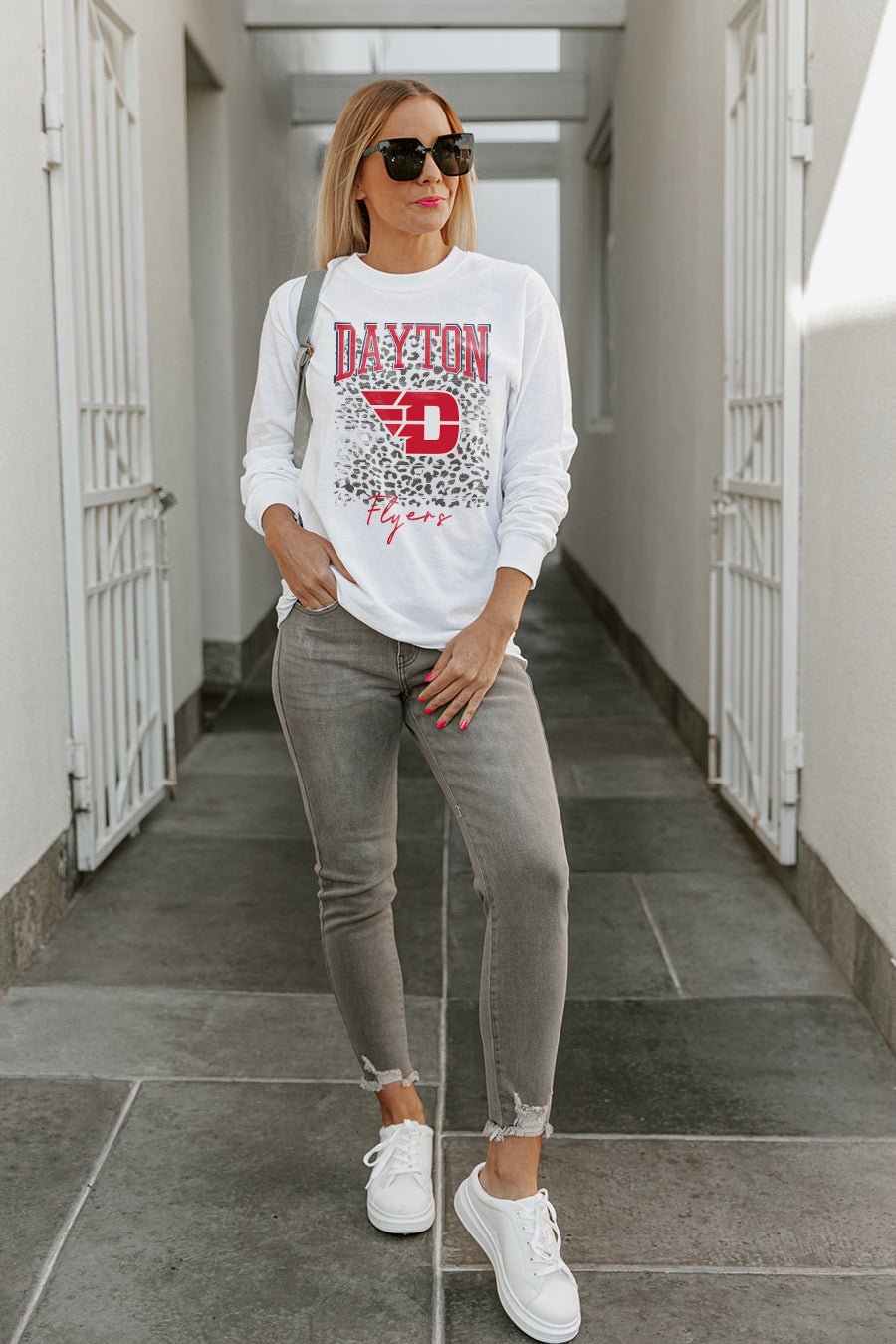 DAYTON FLYERS WILD GAME BOYFRIEND FIT LONG SLEEVE TEE