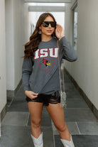 ILLINOIS STATE REDBIRDS EVERYDAY FAN BOYFRIEND FIT LONG SLEEVE TEE