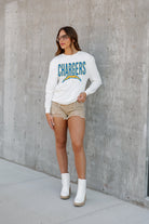 LOS ANGELES CHARGERS ALWAYS READY BOYFRIEND FIT LONG SLEEVE TEE