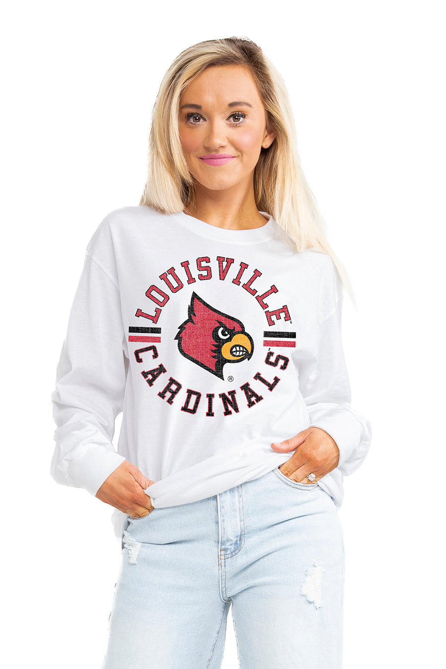Touch Womens Louisville Cardinals Embellished T-Shirt