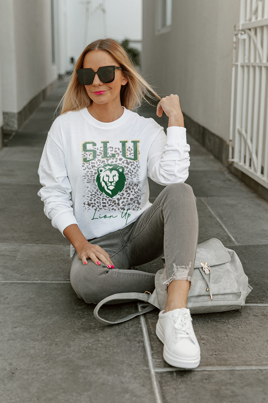 SOUTHEASTERN LOUISIANA LIONS WILD GAME BOYFRIEND FIT LONG SLEEVE TEE