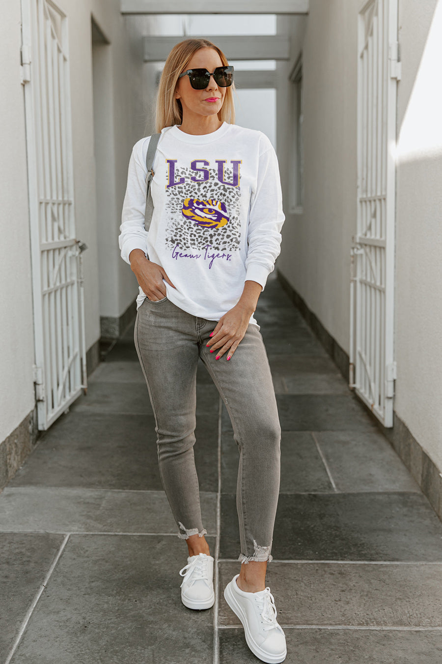 LSU TIGERS WILD GAME BOYFRIEND FIT LONG SLEEVE TEE