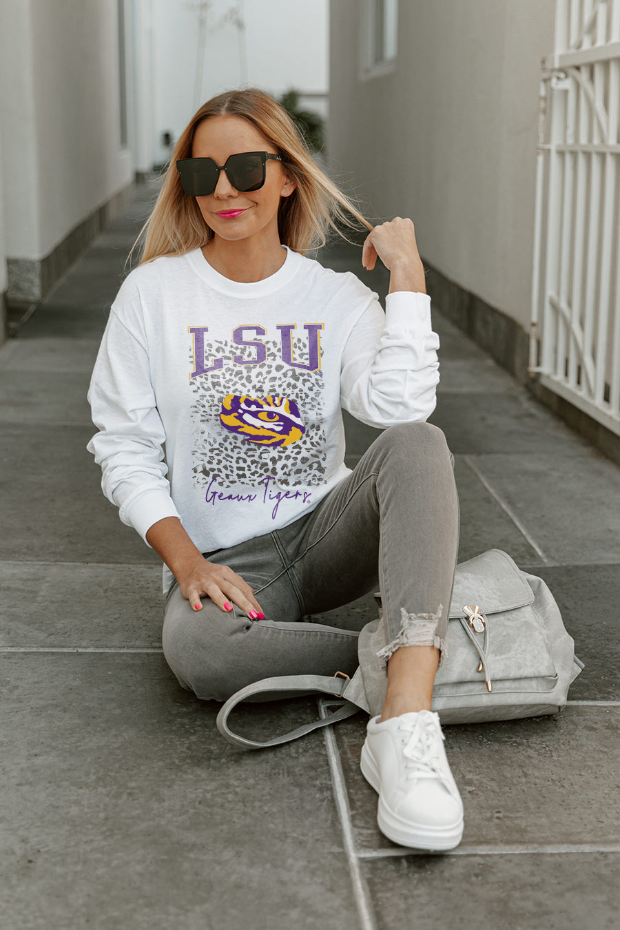 LSU TIGERS WILD GAME BOYFRIEND FIT LONG SLEEVE TEE