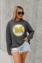 MICHIGAN WOLVERINES TURNING CIRCLES BOYFRIEND FIT LONG SLEEVE TEE