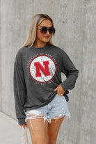 NEBRASKA CORNHUSKERS TURNING CIRCLES BOYFRIEND FIT LONG SLEEVE TEE