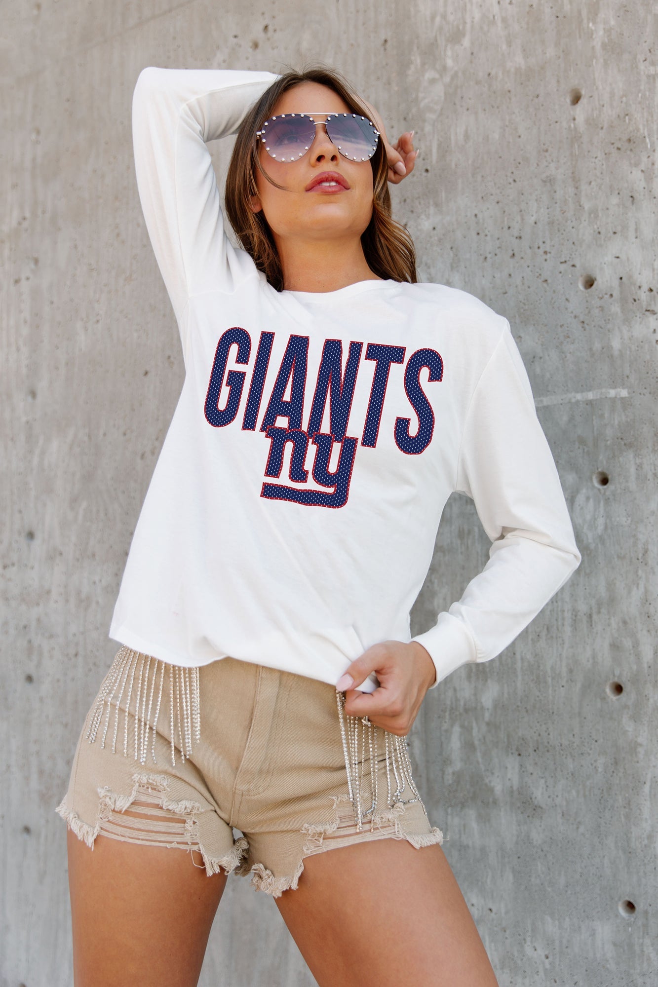 NEW YORK GIANTS NO TIMEOUTS FADED WASH PULLOVER – GAMEDAY COUTURE