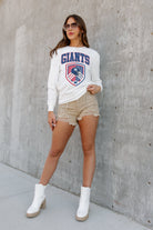 NEW YORK GIANTS PUSHING THE LIMIT BOYFRIEND FIT LONG SLEEVE TEE