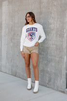 NEW YORK GIANTS PUSHING THE LIMIT BOYFRIEND FIT LONG SLEEVE TEE