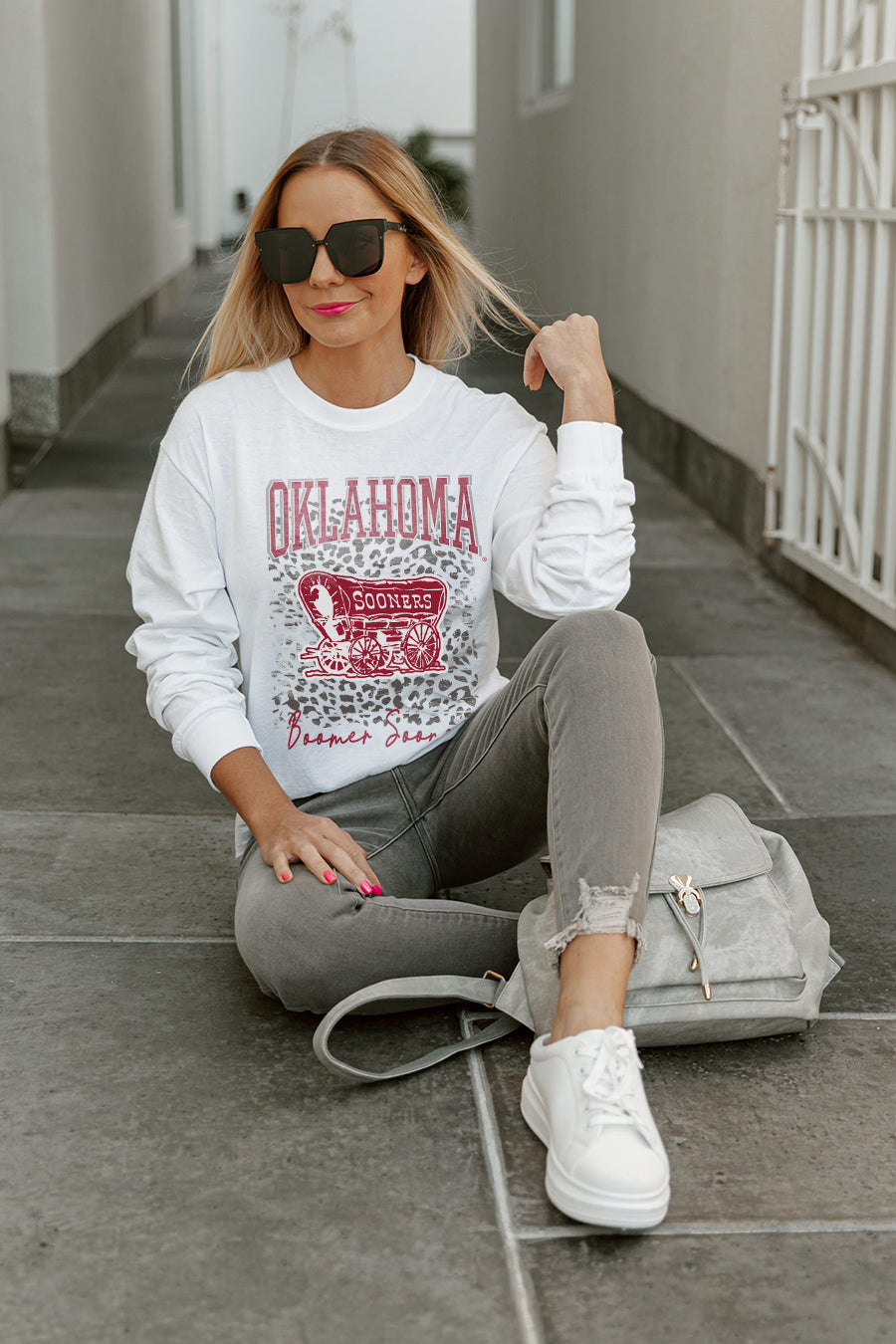 OKLAHOMA SOONERS WILD GAME BOYFRIEND FIT LONG SLEEVE TEE