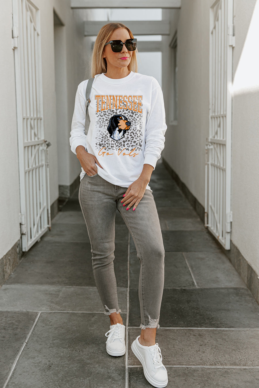 TENNESSEE VOLUNTEERS WILD GAME BOYFRIEND FIT LONG SLEEVE TEE