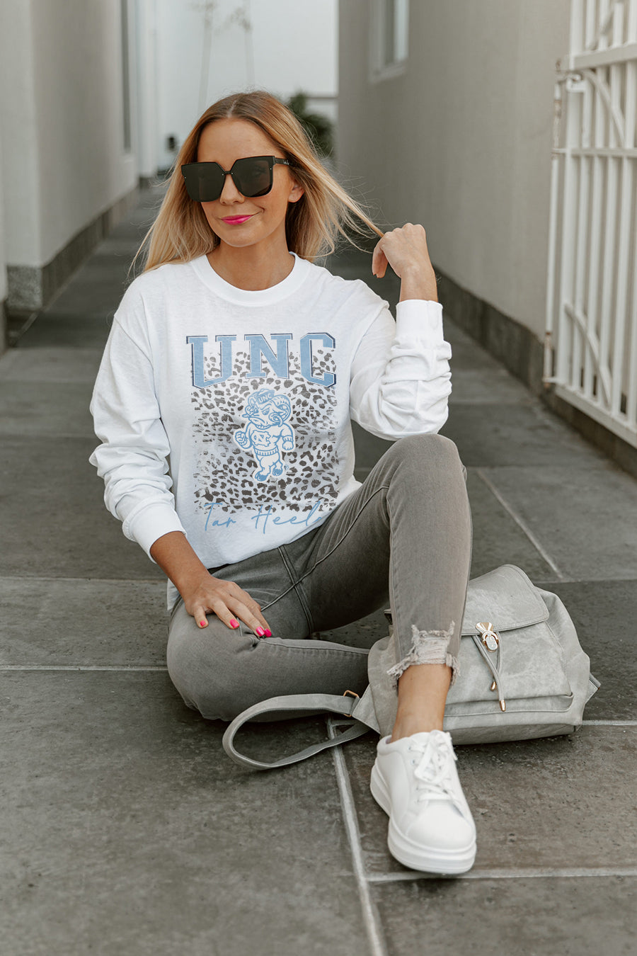 NORTH CAROLINA TAR HEELS WILD GAME BOYFRIEND FIT LONG SLEEVE TEE