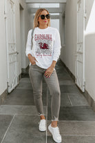 SOUTH CAROLINA GAMECOCKS WILD GAME BOYFRIEND FIT LONG SLEEVE TEE