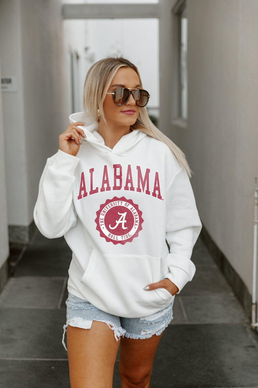 ALABAMA CRIMSON TIDE SEAL OF APPROVAL PREMIUM FLEECE HOODED PULLOVER