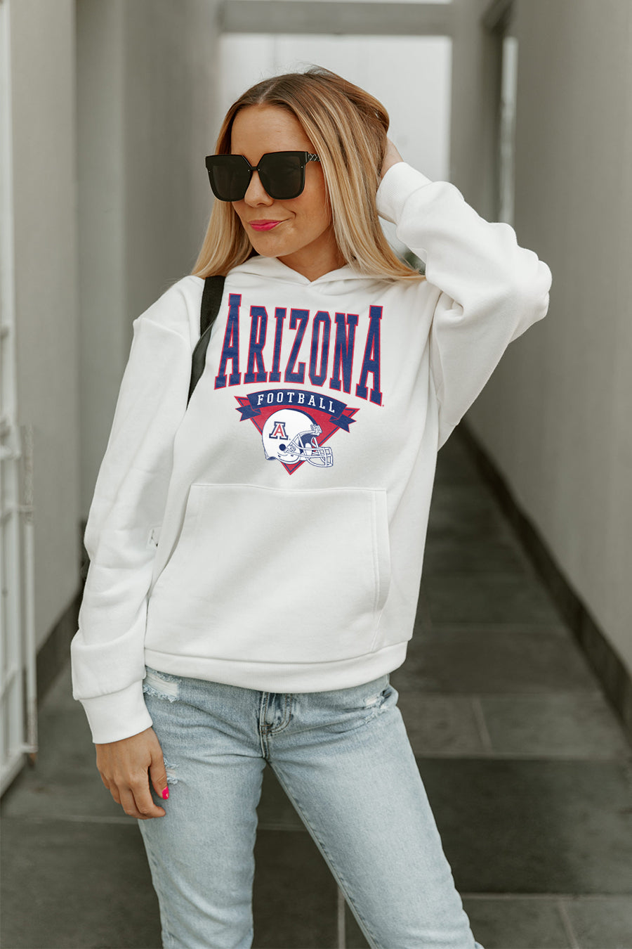 ARIZONA WILDCATS GOOD CATCH PREMIUM FLEECE HOODED PULLOVER