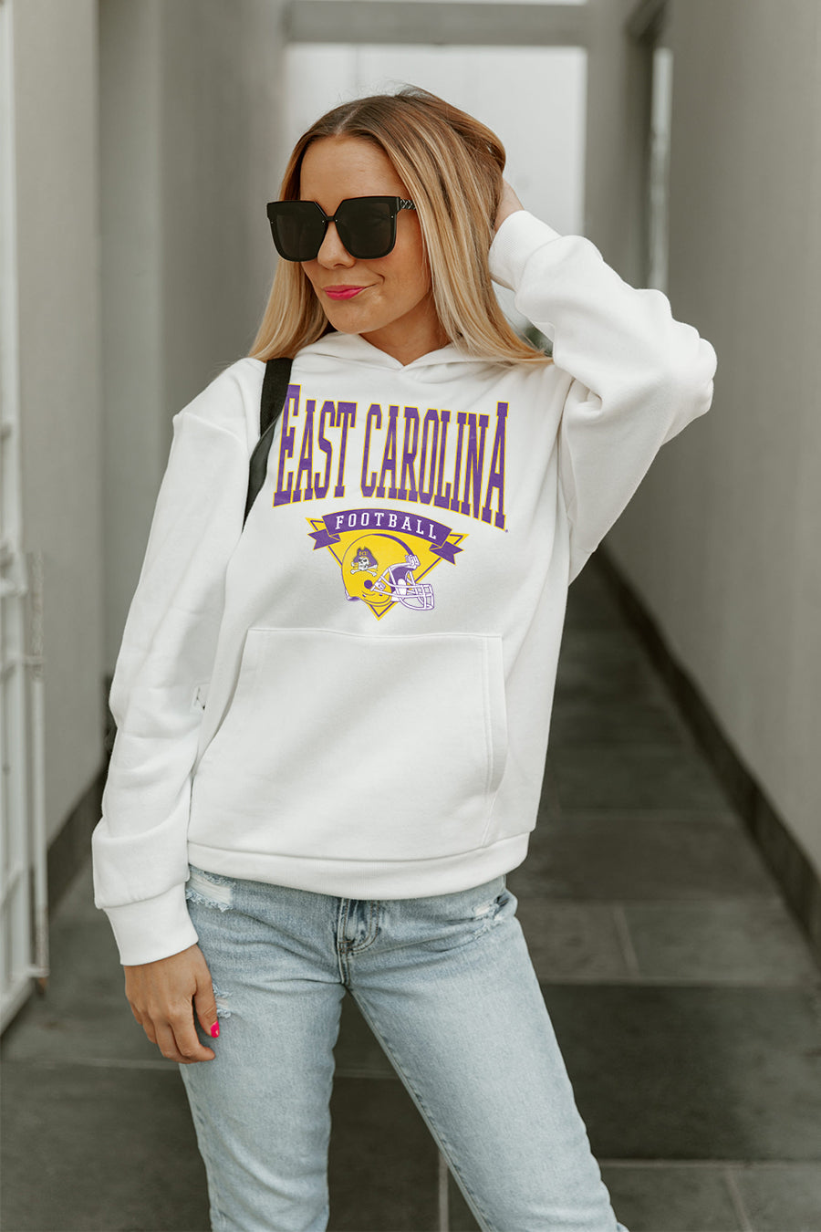 EAST CAROLINA PIRATES GOOD CATCH PREMIUM FLEECE HOODED PULLOVER