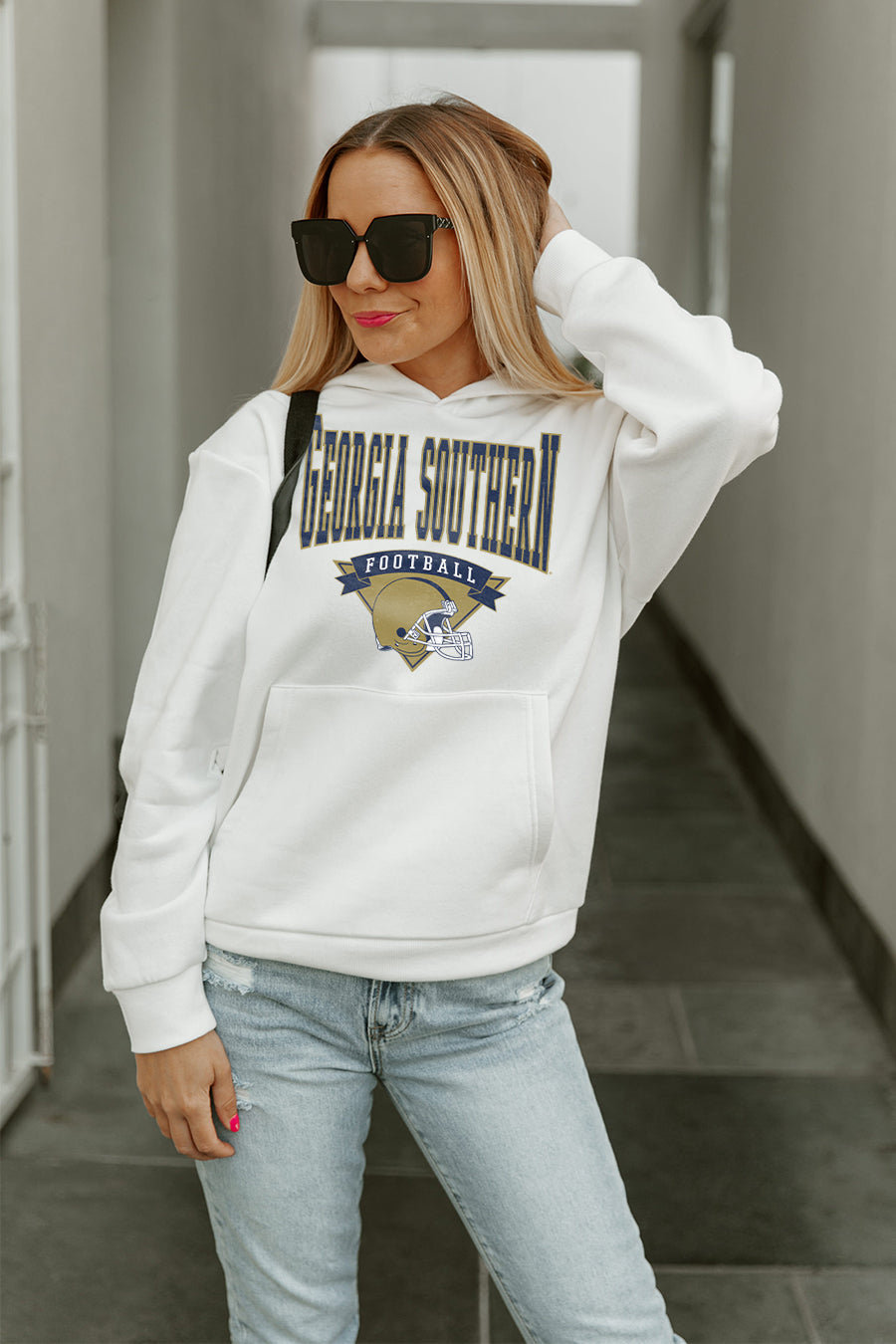 GEORGIA SOUTHERN EAGLES GOOD CATCH PREMIUM FLEECE HOODED PULLOVER