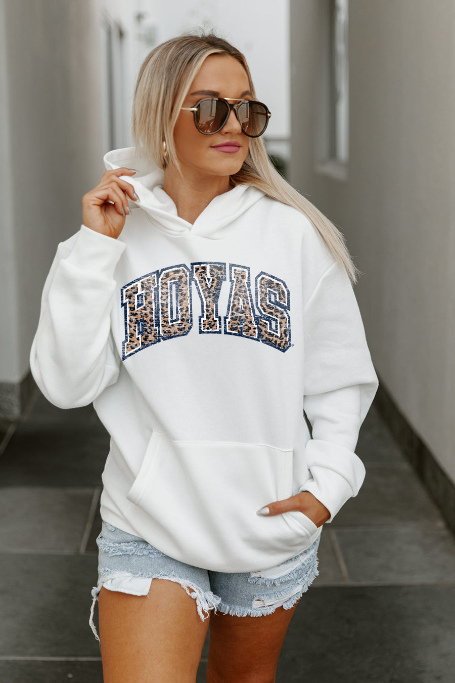 GEORGETOWN HOYAS LEGACY PREMIUM FLEECE HOODED PULLOVER