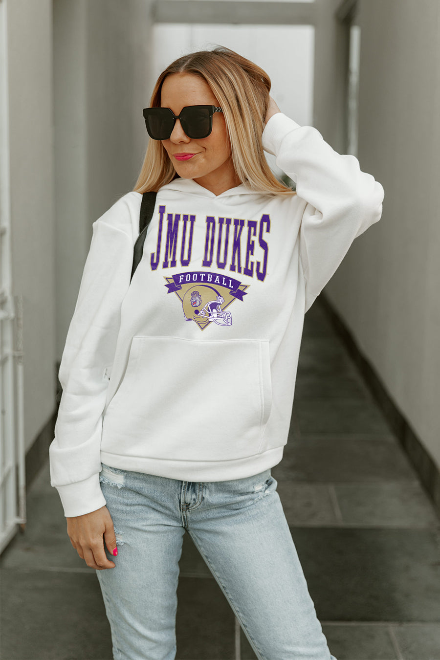 JAMES MADISON DUKES GOOD CATCH PREMIUM FLEECE HOODED PULLOVER