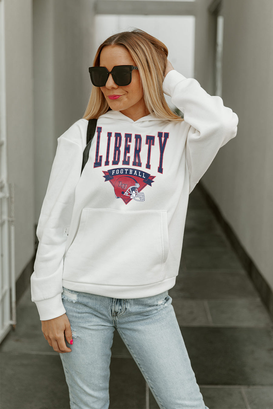 LIBERTY EAGLES GOOD CATCH PREMIUM FLEECE HOODED PULLOVER